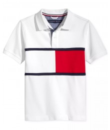 Tommy Hilfiger White Tommy Flag Polo Shirt 